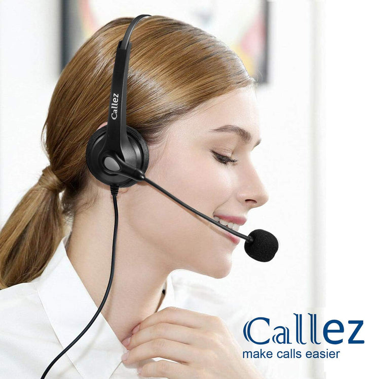 Callez USB Headset PC für Business UC Skype Lync SoftPhone Call Center Office, PC Kopfhörer mit Mikr