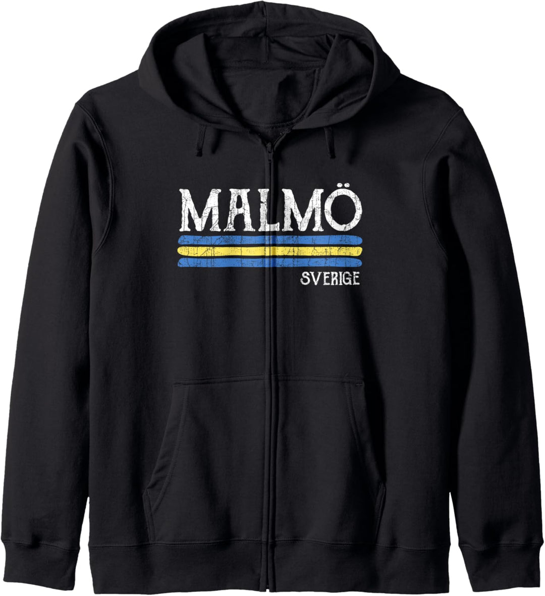 Vintage Malmö Schweden Schwedisch Kapuzenjacke
