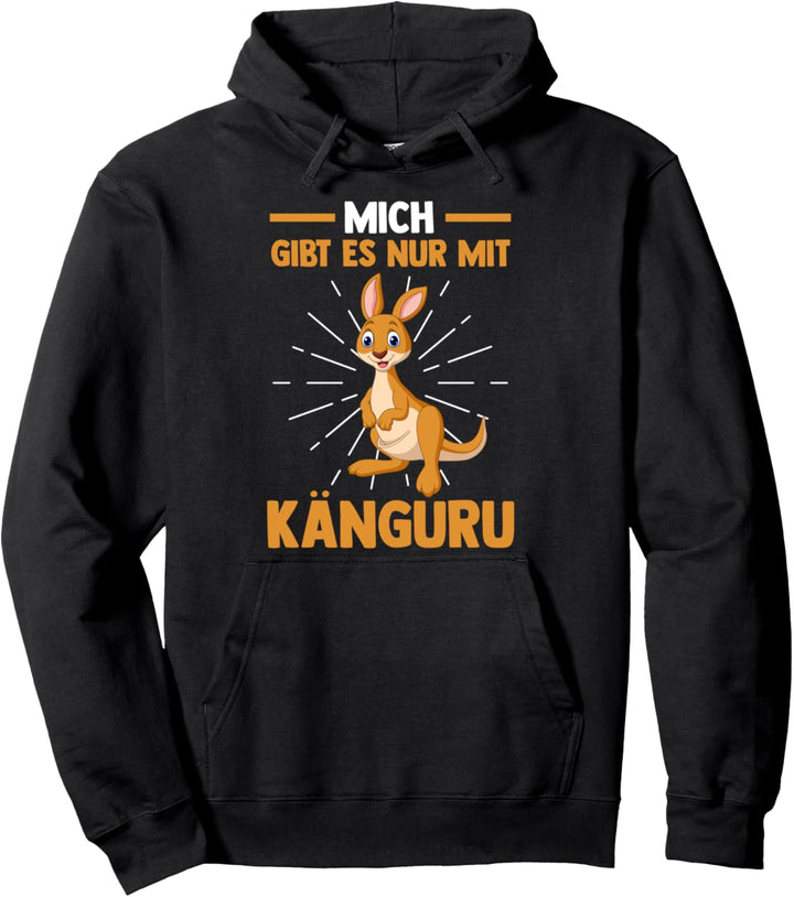 Ich existiere nur mit einem Känguru Pullover Hoodie
