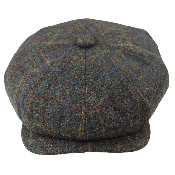TruClothing.com Herren 8 Bahnen Razor Baker Boy Mütze Wolle Tweed Blinders Newsboy Kariert L-XL oliv