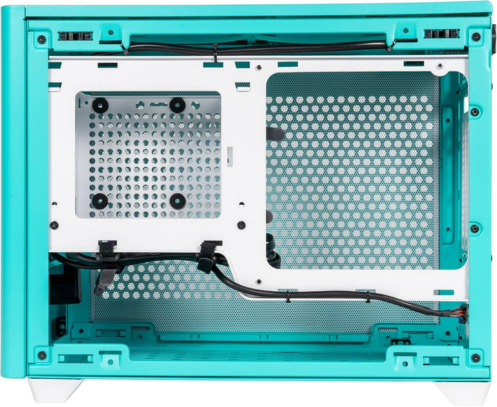 Cooler Master MasterBox NR200P Mini-ITX-PC-Gehäuse – Seitenteil aus gehärtetem Glas, hervorragende K