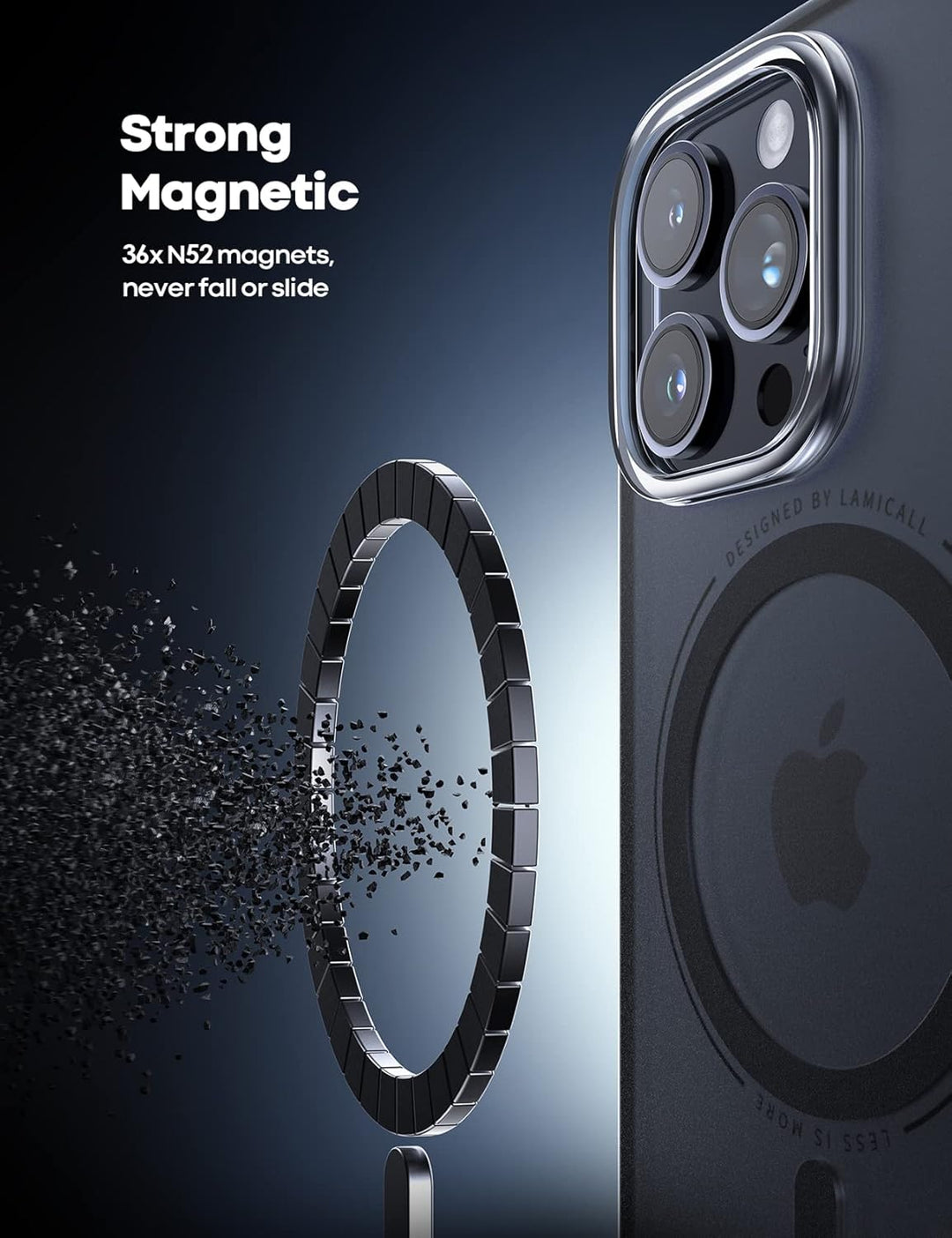 Lamicall iPhone 14 Pro Magnetische Hülle für Magsafe - [Upgrade Airbag Schutz] Extrem Dünn Handyhüll