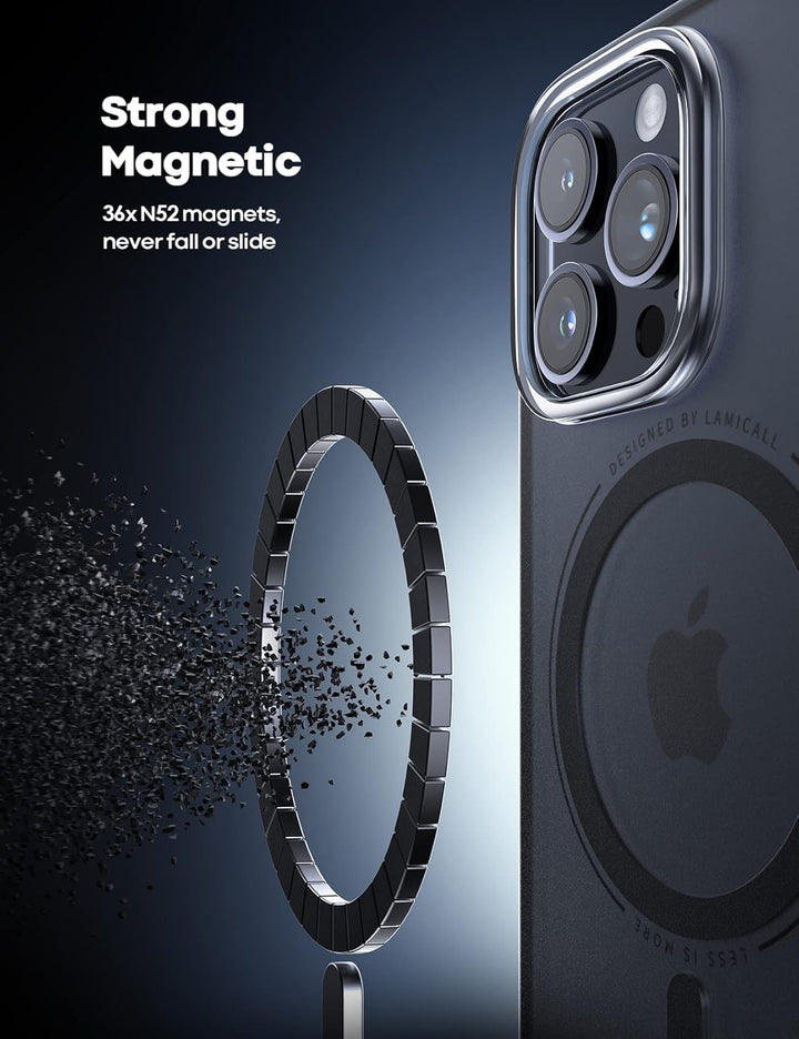 Lamicall iPhone 14 Pro Magnetische Hülle für Magsafe - [Upgrade Airbag Schutz] Extrem Dünn Handyhüll