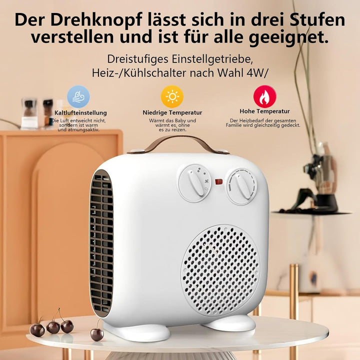Heizlüfter Energiesparend Heizlüfter Bad Klein Heater für Innenräume Badezimmer Room Heizgerät