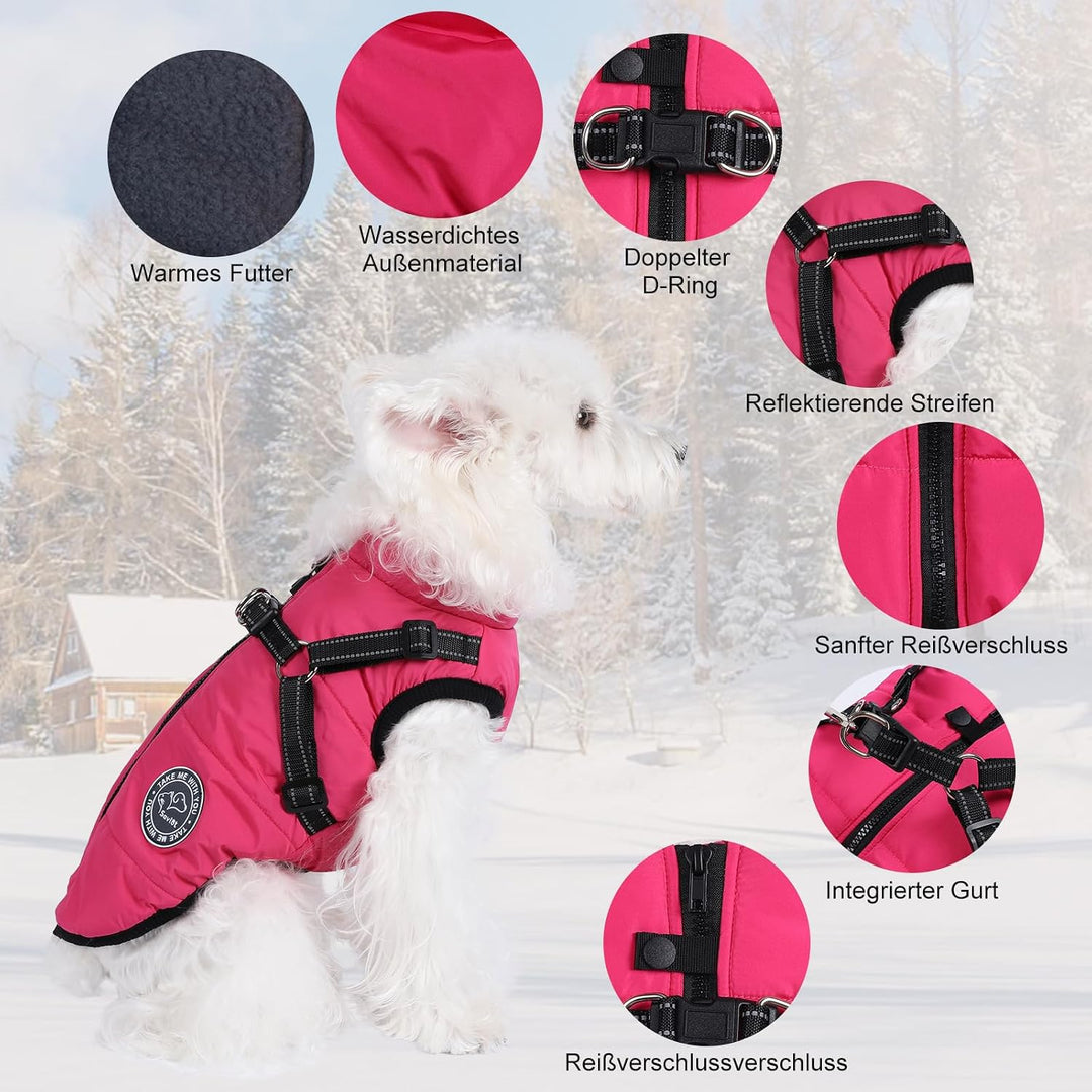 Hundejacke Winterweste Jacken Hundemantel Hundepullover Haustier Skifahren Kostüm Ärmellose Baumwoll