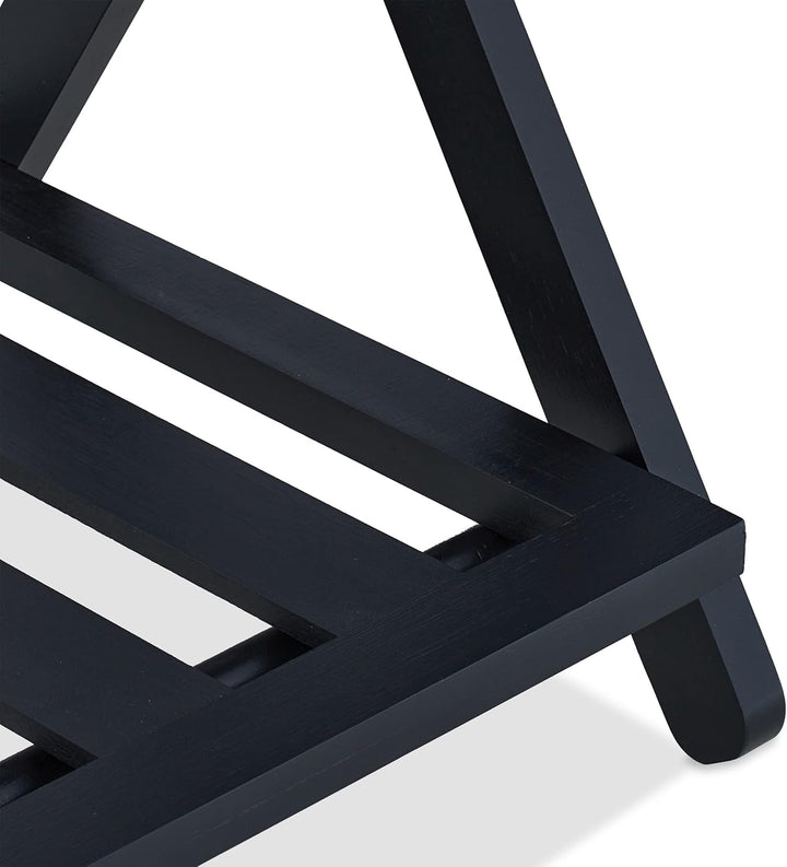 Relaxdays Kofferständer, klappbar, Bambus, HxBxT: 59 x 68 x 40 cm, Gepäckständer mit Ablage, Koffera