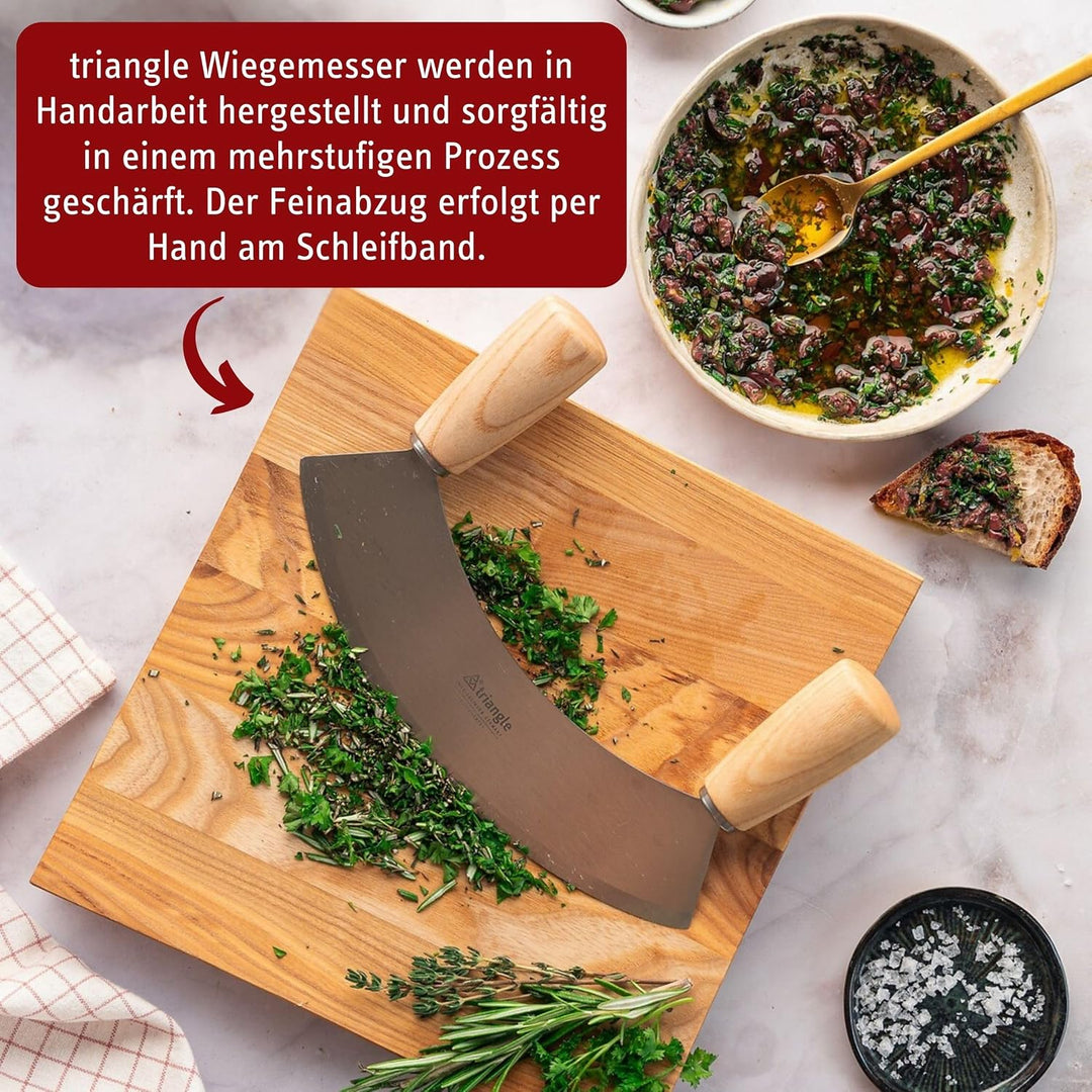triangle Wiegemesser Soul 17,5 cm - Kräutermesser Made in Germany/Solingen | Gehärtete Klinge, handg
