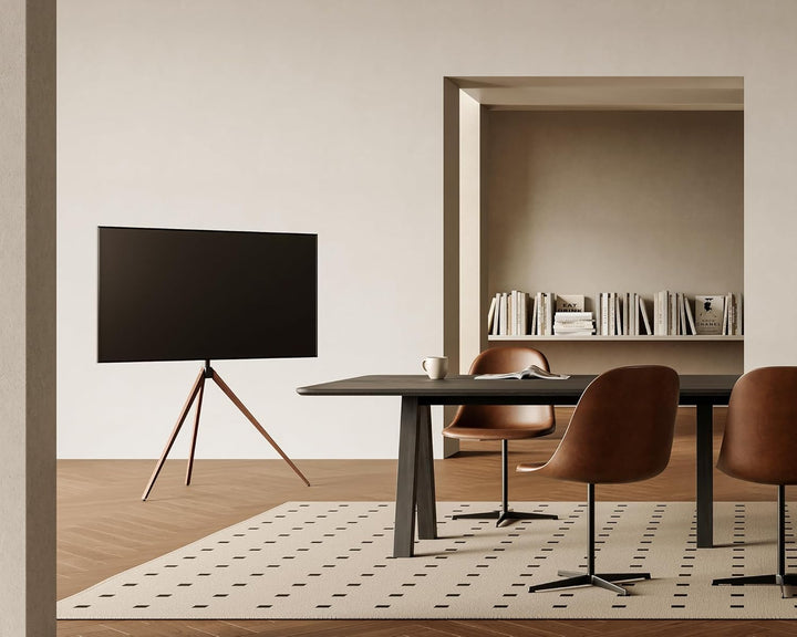 FITUEYES Design TV Ständer im Staffelei Design TV Standfuss für 43-65 Zoll Fernseher bis 40 KG TV St