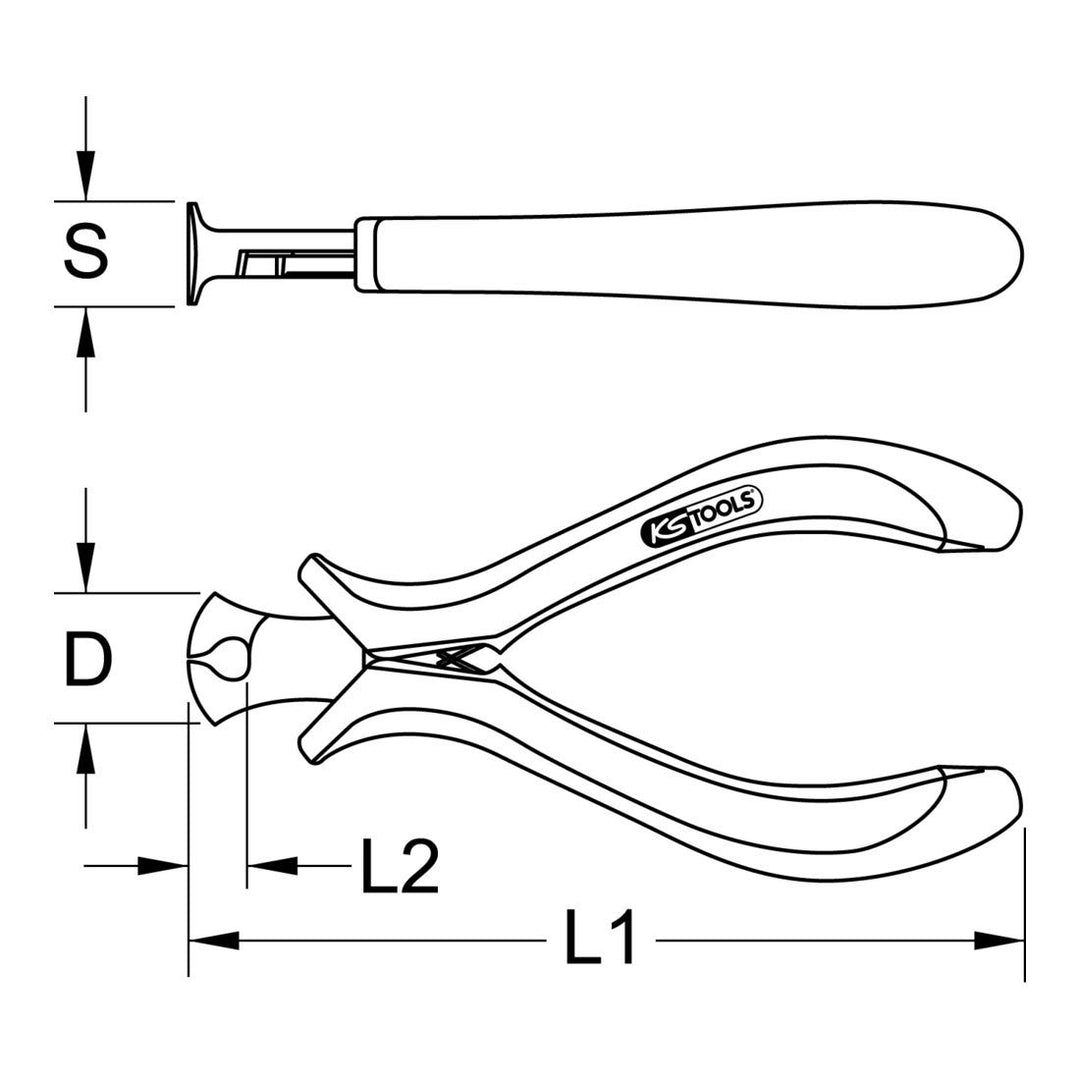 KS Tools 500.7098 ESD Vornschneider, 125mm