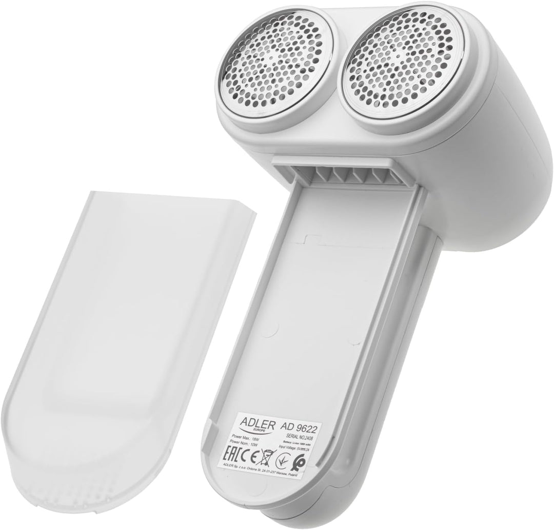 Adler Double Fusselentferner, 3 Geschwindigkeiten, LCD-Display, weiss
