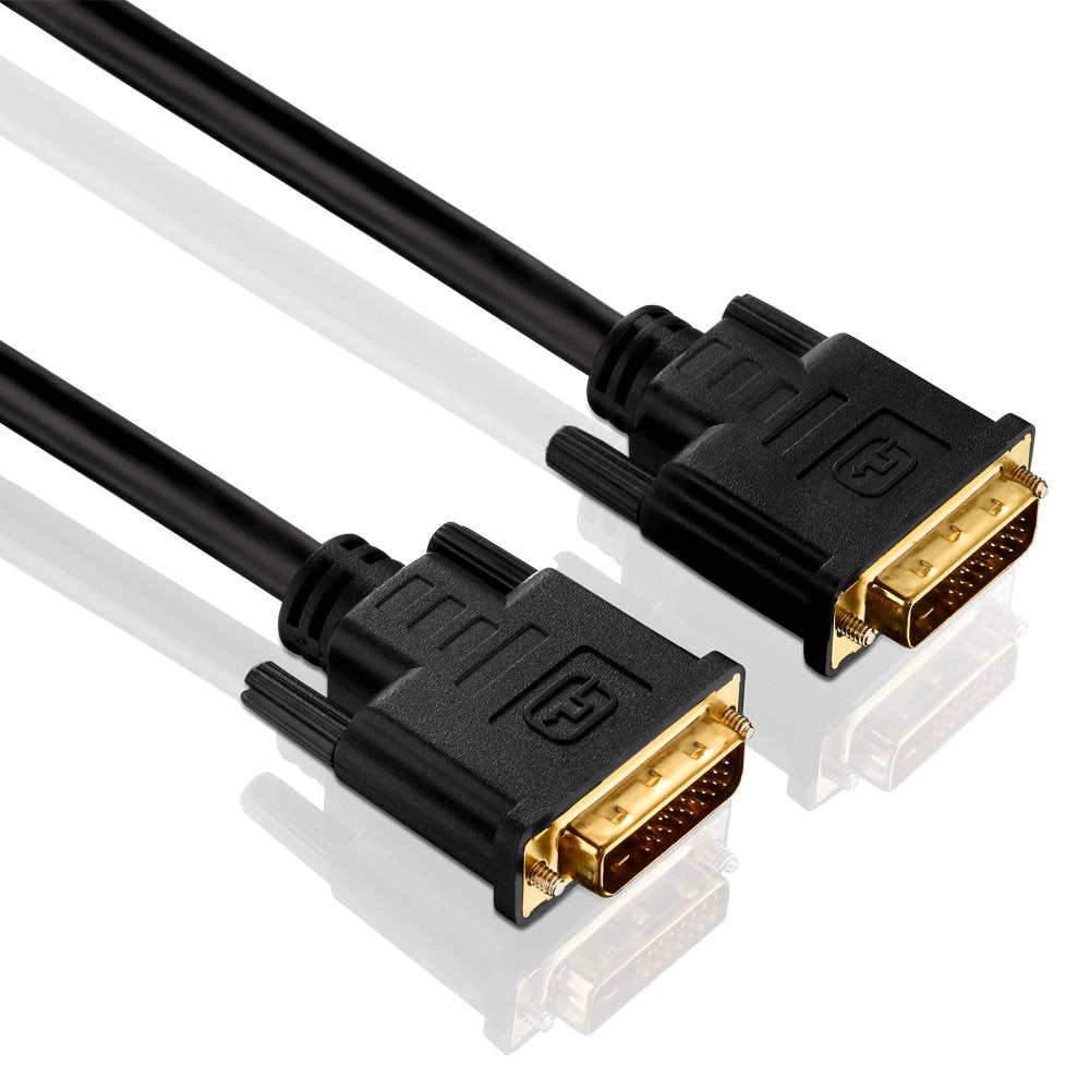 PureInstall PI4200-150 Dual Link DVI-Kabel (DVI-D Stecker (24+1) auf DVI-D Stecker (24+1)), 15m, sch