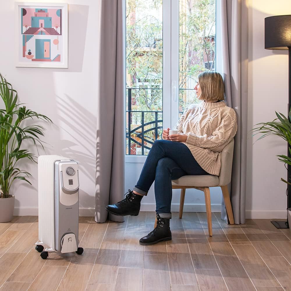 Cecotec Öl-Radiator ReadyWarm 9000 Space 360º. 2000 W, 9 Module, 3 Leistungsstufen, Kabelaufbewahrun