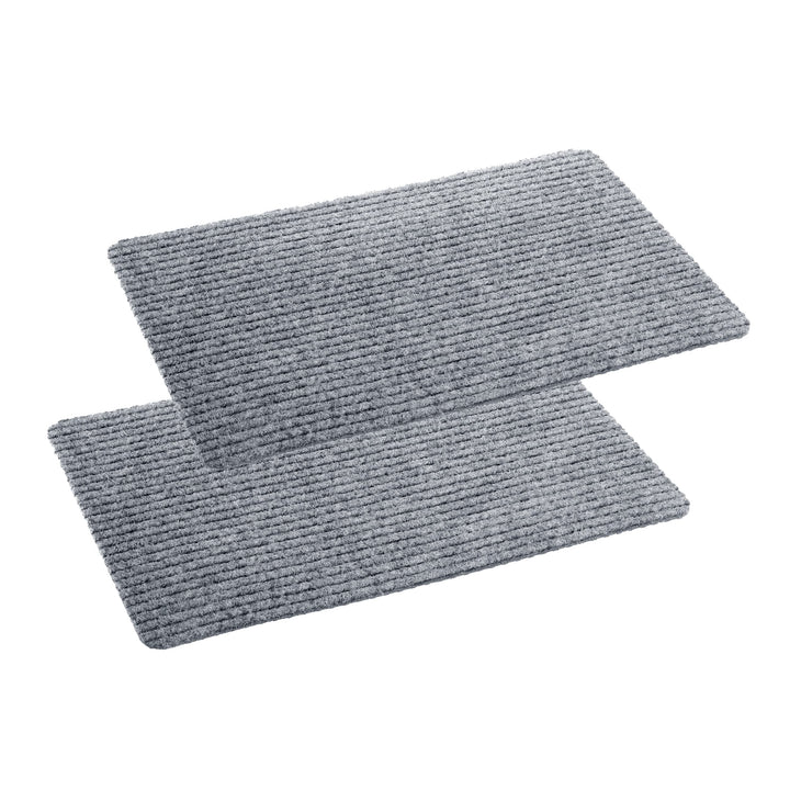 Astra Fussmatte innen Silber Schmutzfangmatte rutschfest – Türmatte 50x80 cm 2er Set wasserabweisend