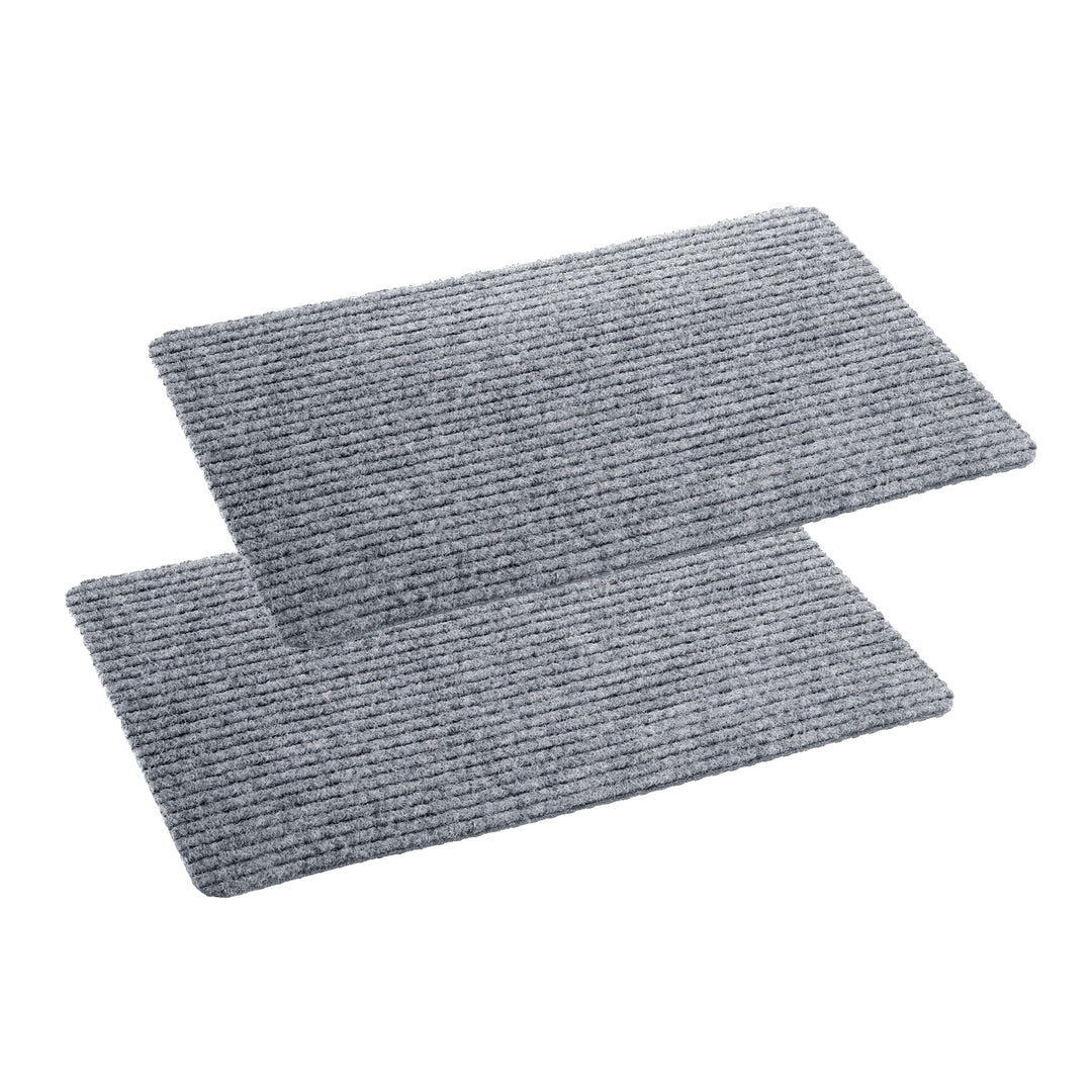 Astra Fussmatte innen Silber Schmutzfangmatte rutschfest – Türmatte 40x60 cm 2er Set wasserabweisend