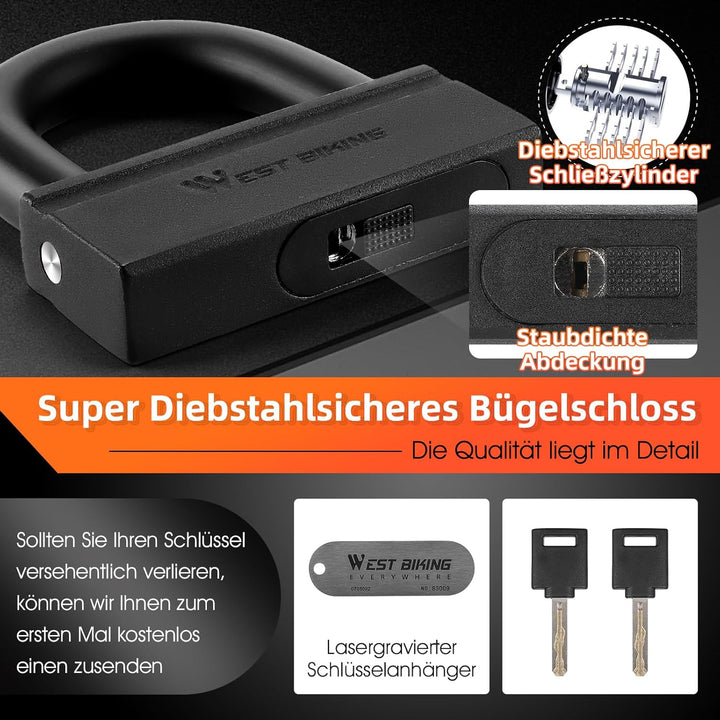 CHIMONA Kettenschloss Fahrradschloss, Kettenschloss für Motorrad &amp; E-Bike, Motorradschloss 120CM * 1