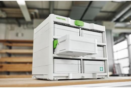 Festool Systainer³ SYS3 S 76 TRA – Modularer Mini-Werkzeugkoffer mit individueller Einteilung, trans