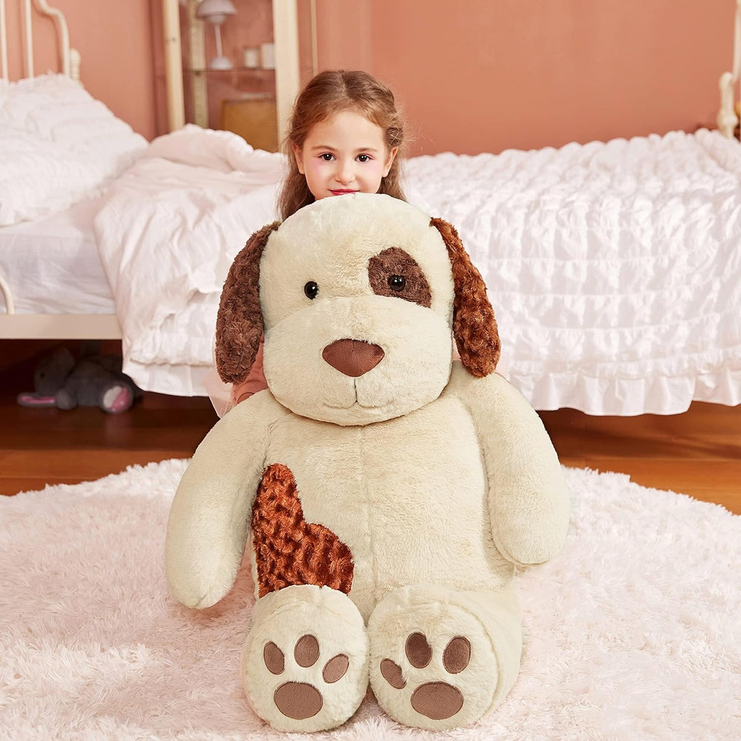 IKASA Gross Hund Kuscheltier Riesen Stofftier,78cm Welpe Gross Plüschtier Riesige Plüsch Spielzeug F