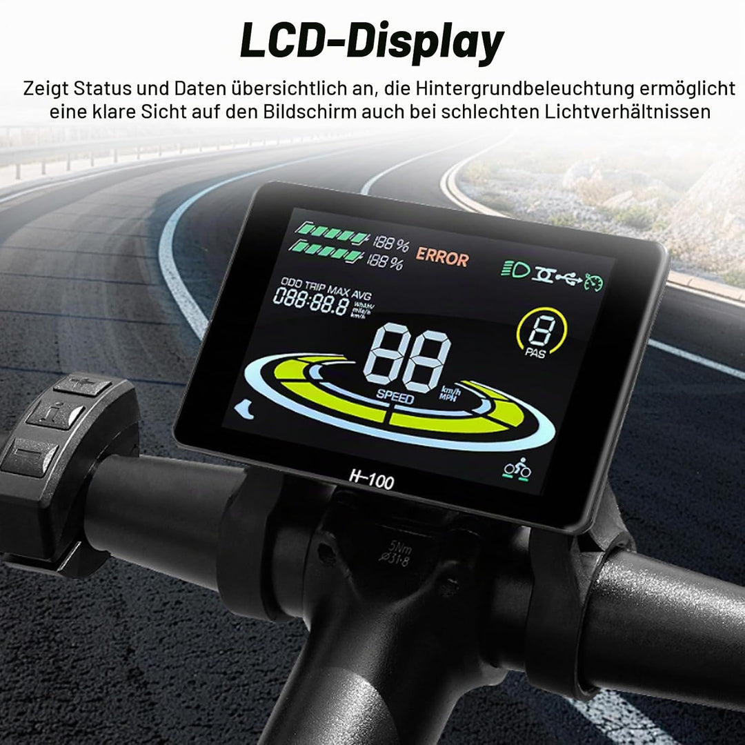 BuyWeek E-Bike Brushless Motor Controller Kit, 36V 48V 350W 500W 20A 3 Modus Sinuswelle Controller u