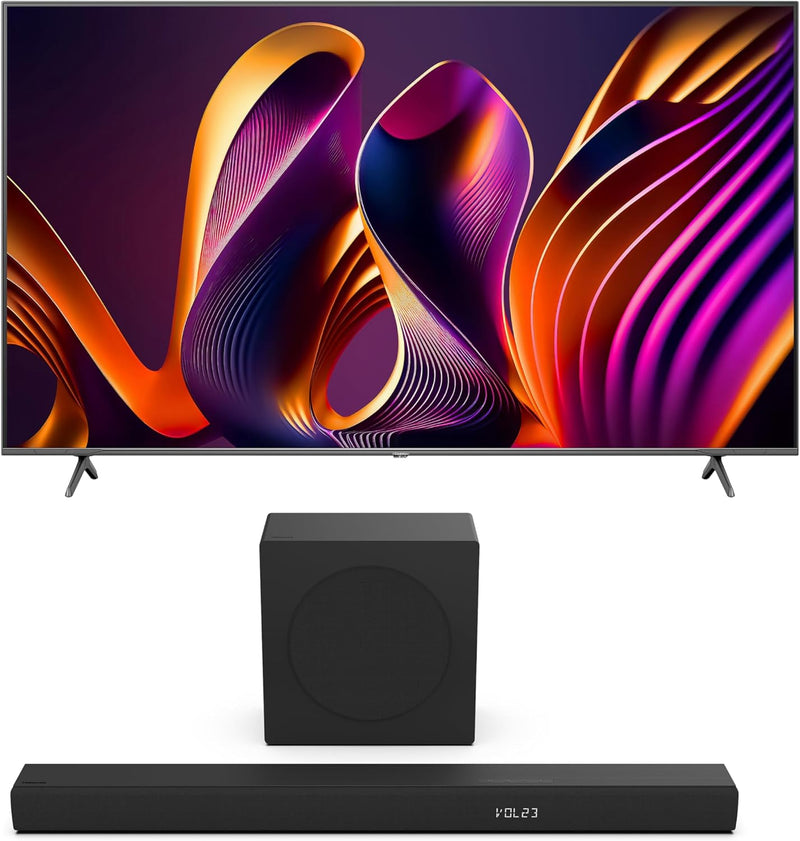 Hisense Bundle of 65E7NQ Pro 164 cm (65 Zoll) Fernseher, 4K UHD, QLED, Smart TV, Total HDR, Dolby Vi