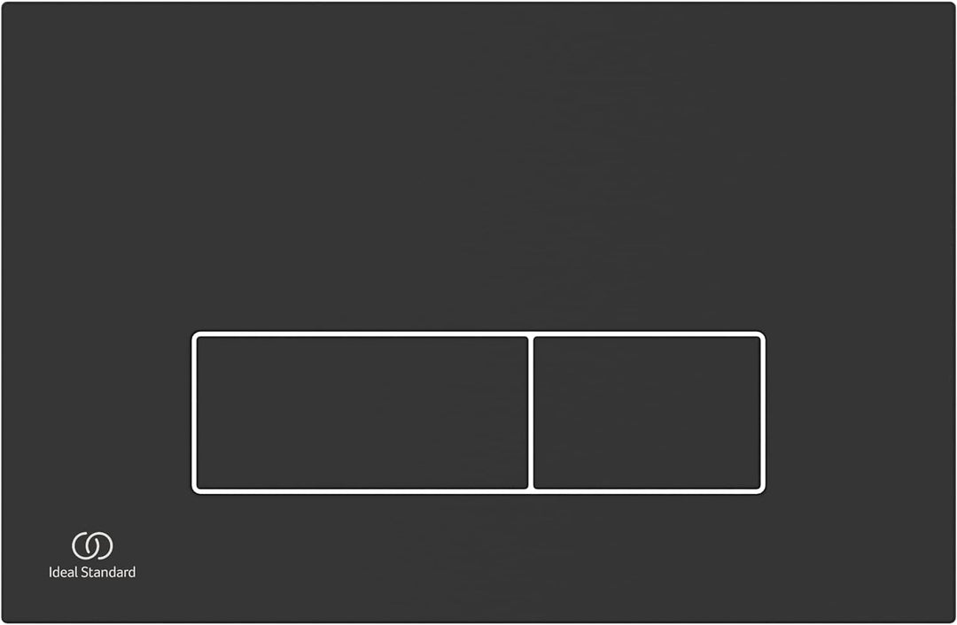 Ideal Standard R0121A6 Oleas Betätigungsplatte Oleas M2 Mechanical Toilet Flush Plate, Black Schwarz