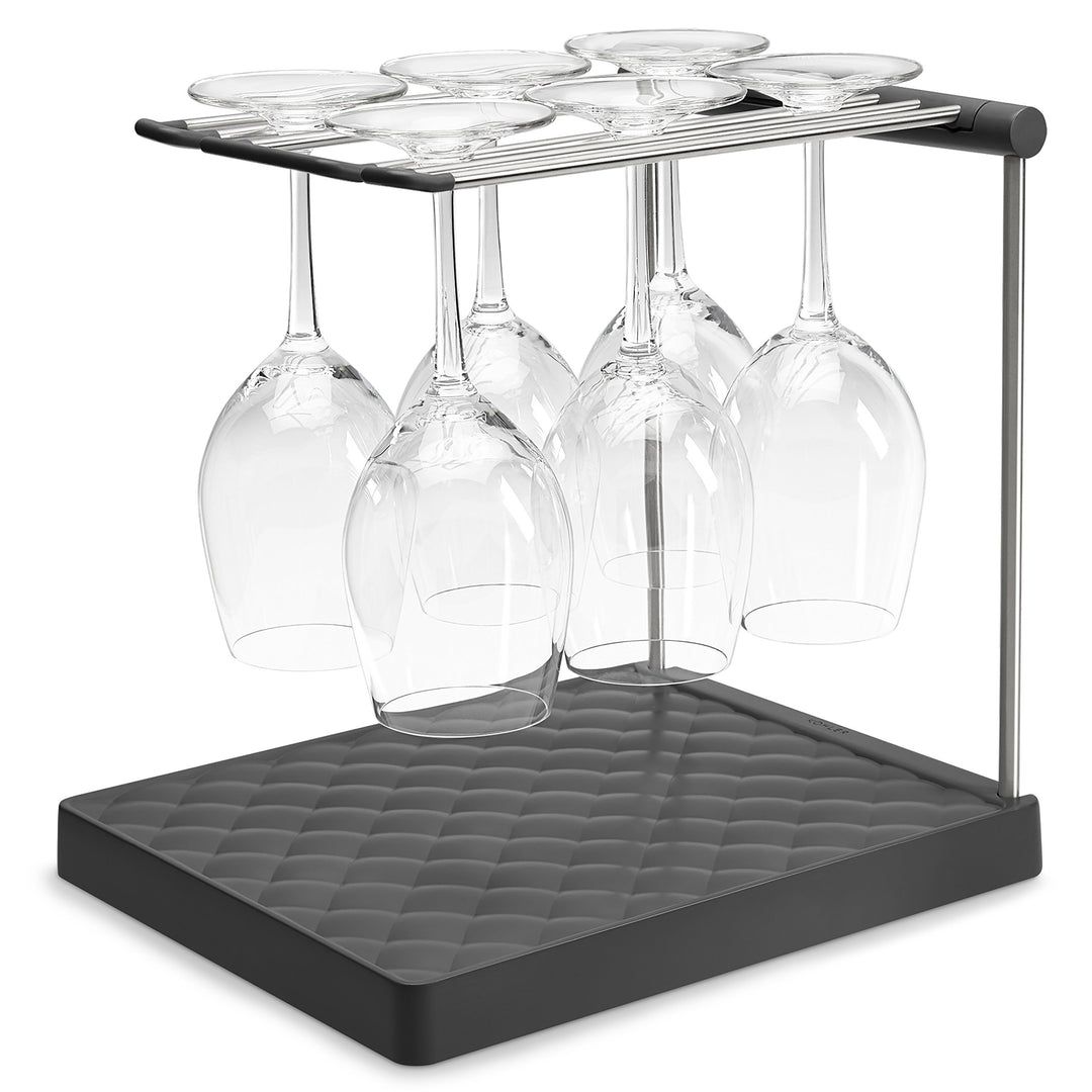 Kohler K-8628-CHR Weinglas-Abtropfgestell, anthrazit, Anthrazit