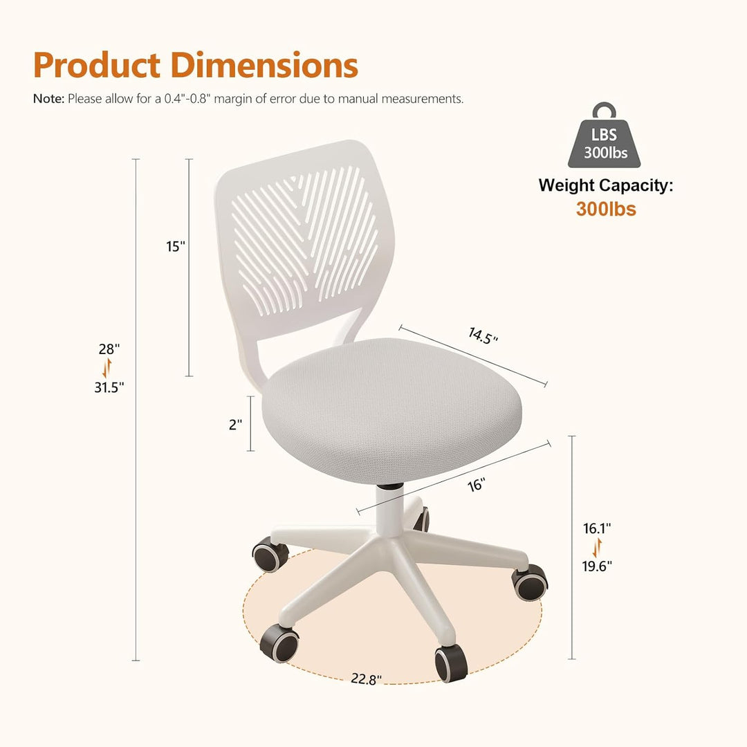 Drehbarer Bürostuhl mit weicher Polsterung, höhenverstellbarer Arbeitsstuhl, ergonomischer Schreibti