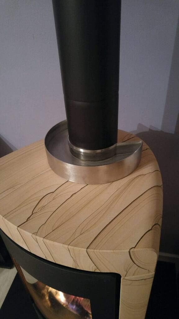 Luftbefeuchter Edelstahl - für Kaminofen mit Ofrohr 160mm und kleiner