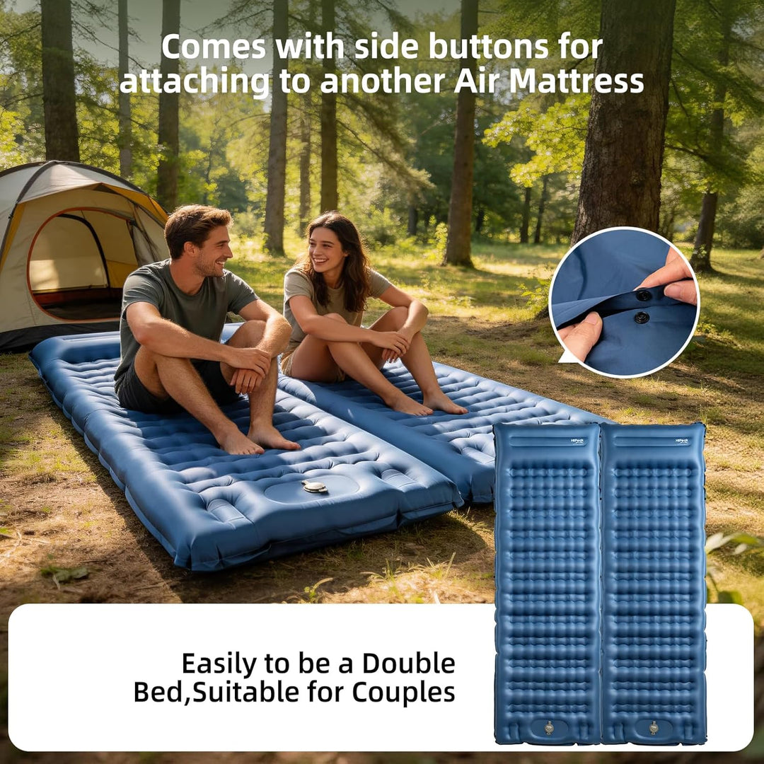 HiiPeak Ultraleichte Isomatte aufblasend - Luftmatratze Camping mit integrierter Fusspumpe & Kissen,
