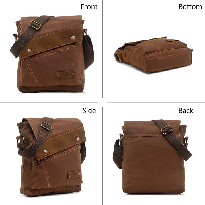 DORRISO Herren Umhängetasche Mode Leinwand Schultertasche Reise Schultertaschen Leicht Kuriertasche
