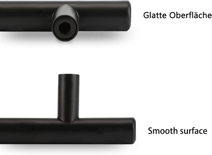 LONTAN 25 Stück Küchengriffe Schwarz 128mm lochabstand Griffe für Küchenschränke Möbelgriffe Schrank