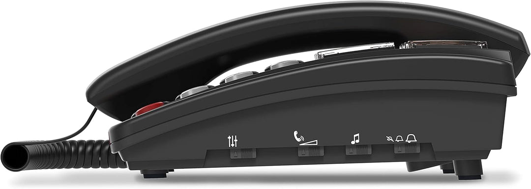 Amplicomms BigTel 40 Plus, schnurgebundenes Grosstasten-Telefon, sechs Foto-Direktwahltasten, Audio-