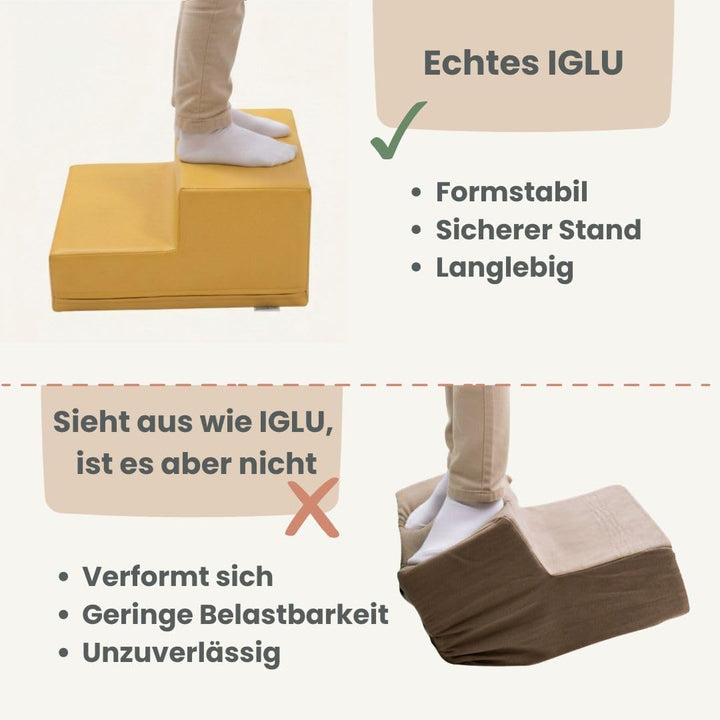 IGLU SOFT PLAY 6er Softbausteine Set für Kinder – XXL Kletterbausteine & Schaumstoff-Bausteine – Abe