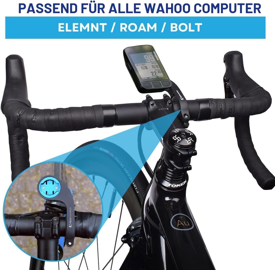 VeloChampion Out-Front-Lenkerhalter für Fahrräder, Kompatibel mit Garmin- oder Wahoo-GPS-Fahrradcomp