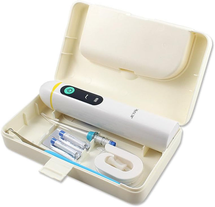JETPIK JP-50 Elektrische Zahnseide, wiederaufladbar, mit pulsierender Zahnseide und Wasserstrahl TRA