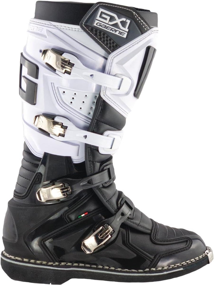 Gaerne Motocross-Stiefel GX-1 Weiss/Schwarz Weiss 45 EU, Weiß 45 EU