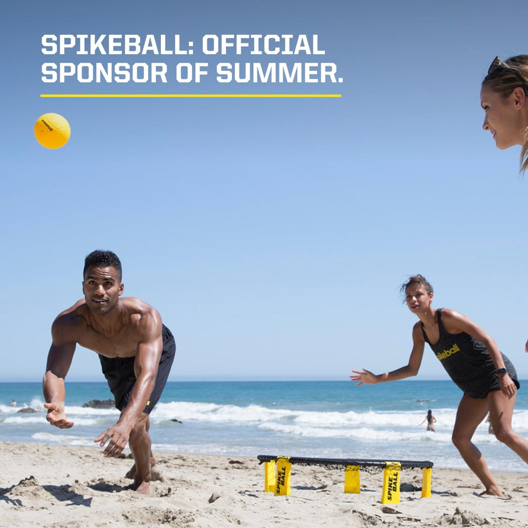 Spikeball Standard 3-Ball-Set – Spiel für Garten, Strand, Park, drinnen Gelb/Schwarz Single, Gelb/Sc