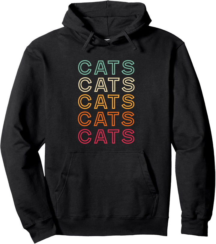 Retro Katzen Vintage Katzen Pullover Hoodie