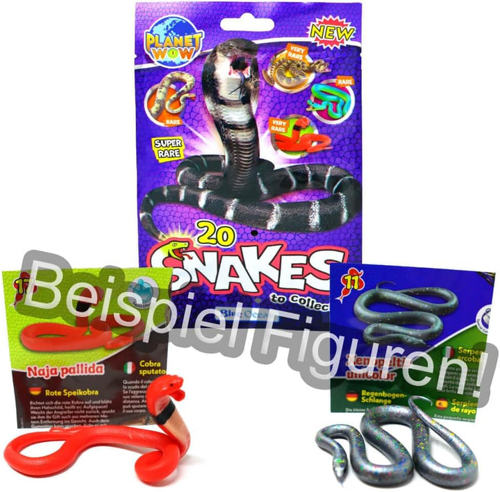 Generisch Blue Ocean Snakes Sammelfiguren 2024 - Planet Wow Farbwechsel Schlange Figur - 2 Tüten