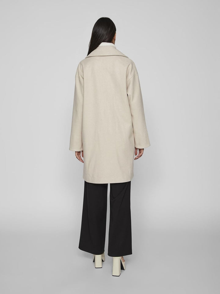 Vila Female Mantel Zweireihiger 38 Doeskin, 38 Doeskin