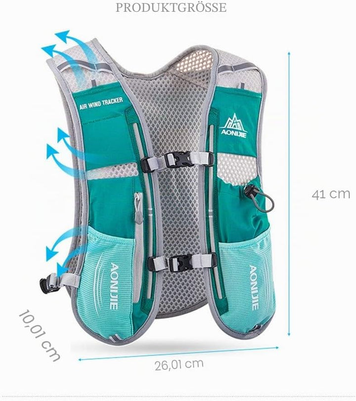 Win.Deeper 5L Ultraleicht Trinkrucksack Trail Rucksack Trinkweste, Hydration Pack Fahrradrucksack fü