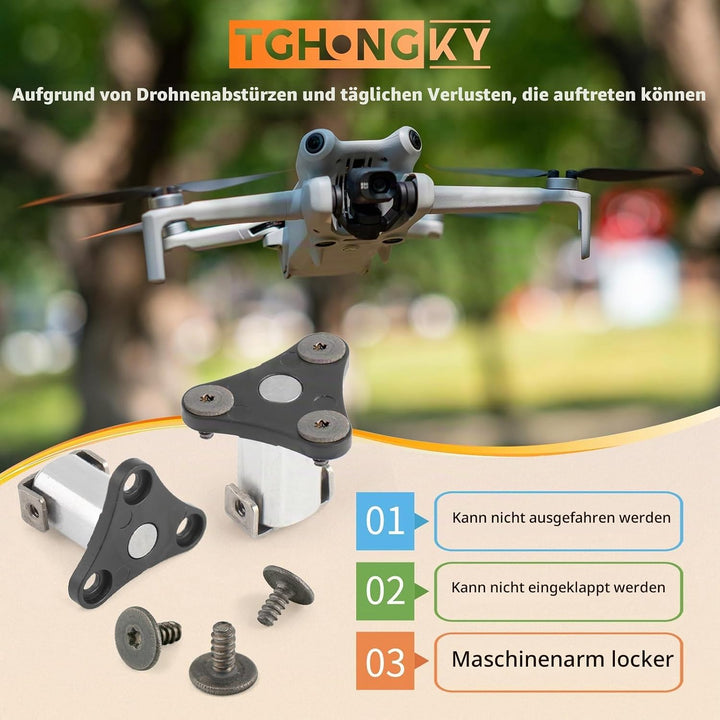 2 Stück Drohne Vorderarmwelle für DJI Mini 3 take Vorderarmdrehpunkt Ersatzteile für DJI Mini 4 Pro