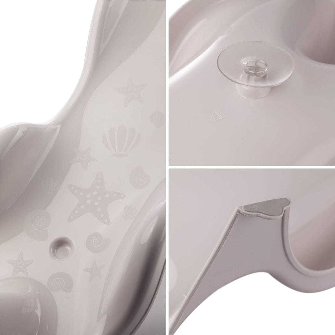 BABYLON Aqua Grand Baby Badewannensitz, ab 0-6 Monate, Antirutsch, Grau, grau