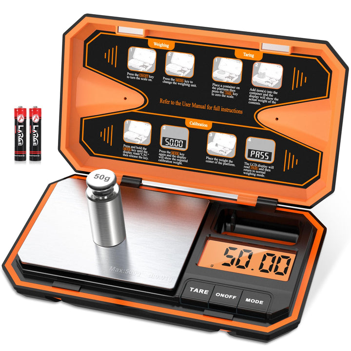 Brifit Feinwaage 0.01g, Waage Küche 500g / 0.01g Taschenwaage, Grammwaage, Digital Feinwaage mit EIN