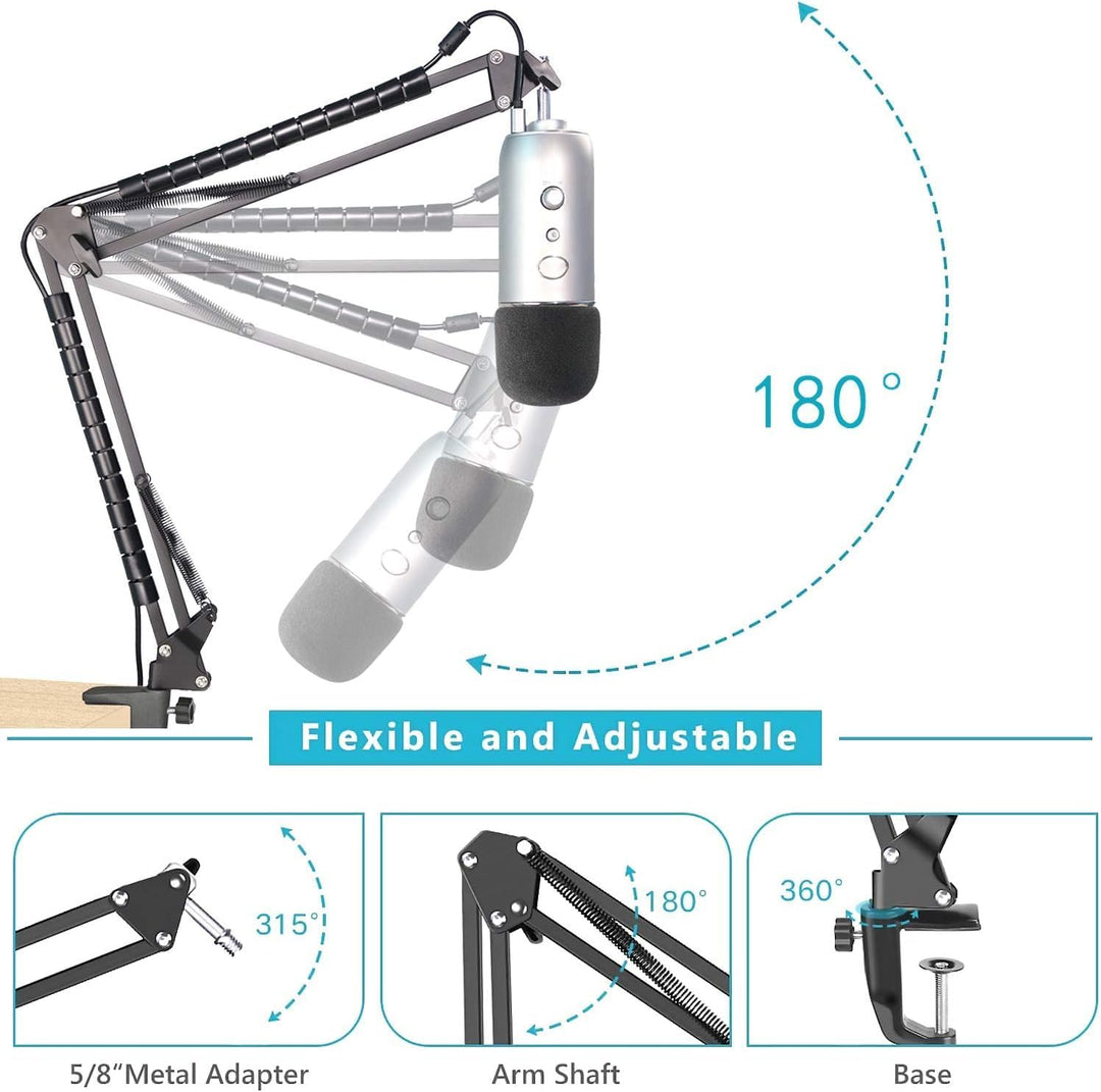 SUNMON für Blue Yeti Mikrofon Arm - Mikrofonarm Mikrofonständer mit Yeti Mikrofon Popschutz, kompati