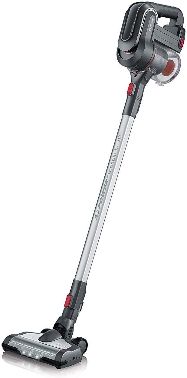 Severin HV 7165, Beutelloser Hand- und Stielsauger mit Elektrobürste und Digitalmotor, 22,2V Lithium