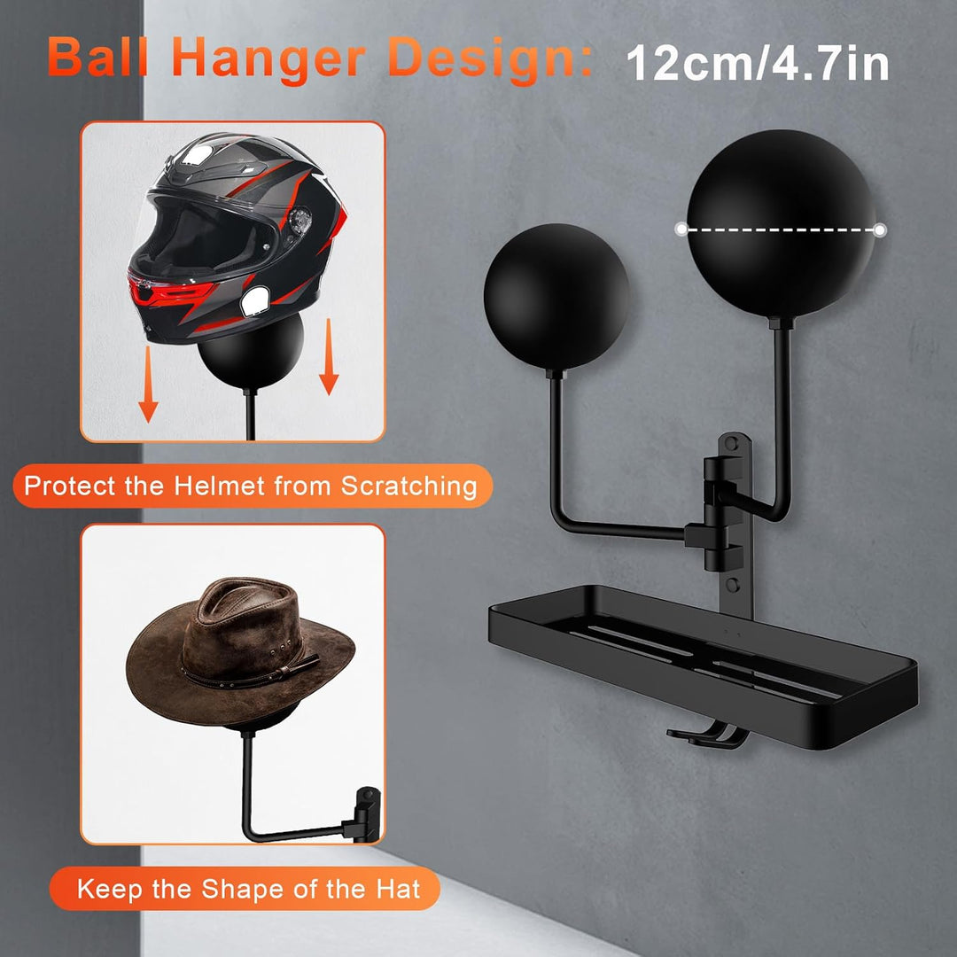 Motorradhelmhalter Wandhalterung, Helmhalter Wand im Industriestil für Helm Display, Helmhalterung D