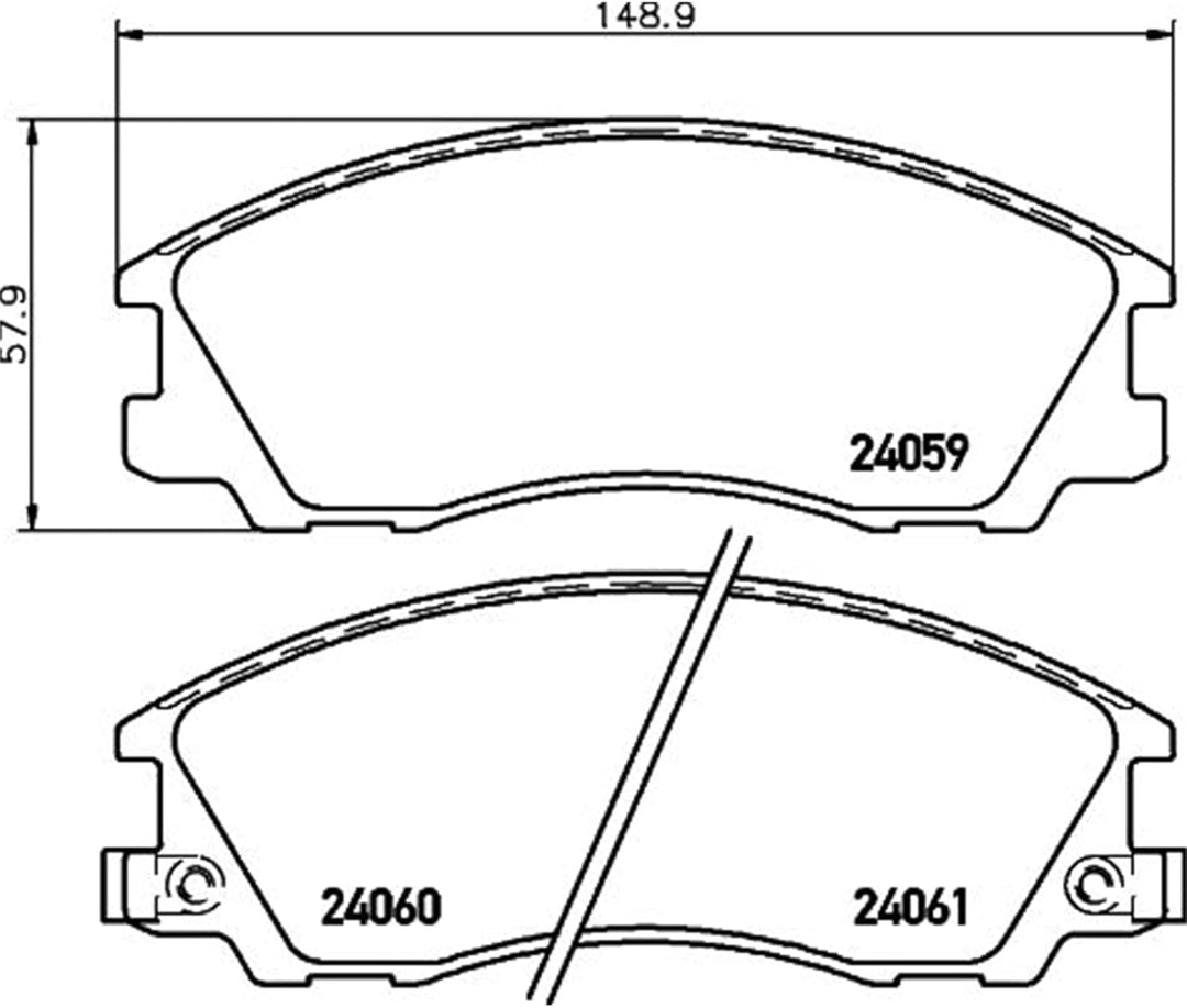 HELLA PAGID 8DB 355 010-821 Bremsbelagsatz - T1396 - Dicke/Stärke: 16.6mm - Bremssystem: Mando - mit