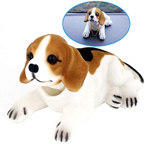A50D KFZ Auto Dekoration Bobbing Leiter Hund Beagle geformt Wackelhund Halskette, wackeldackel Hund