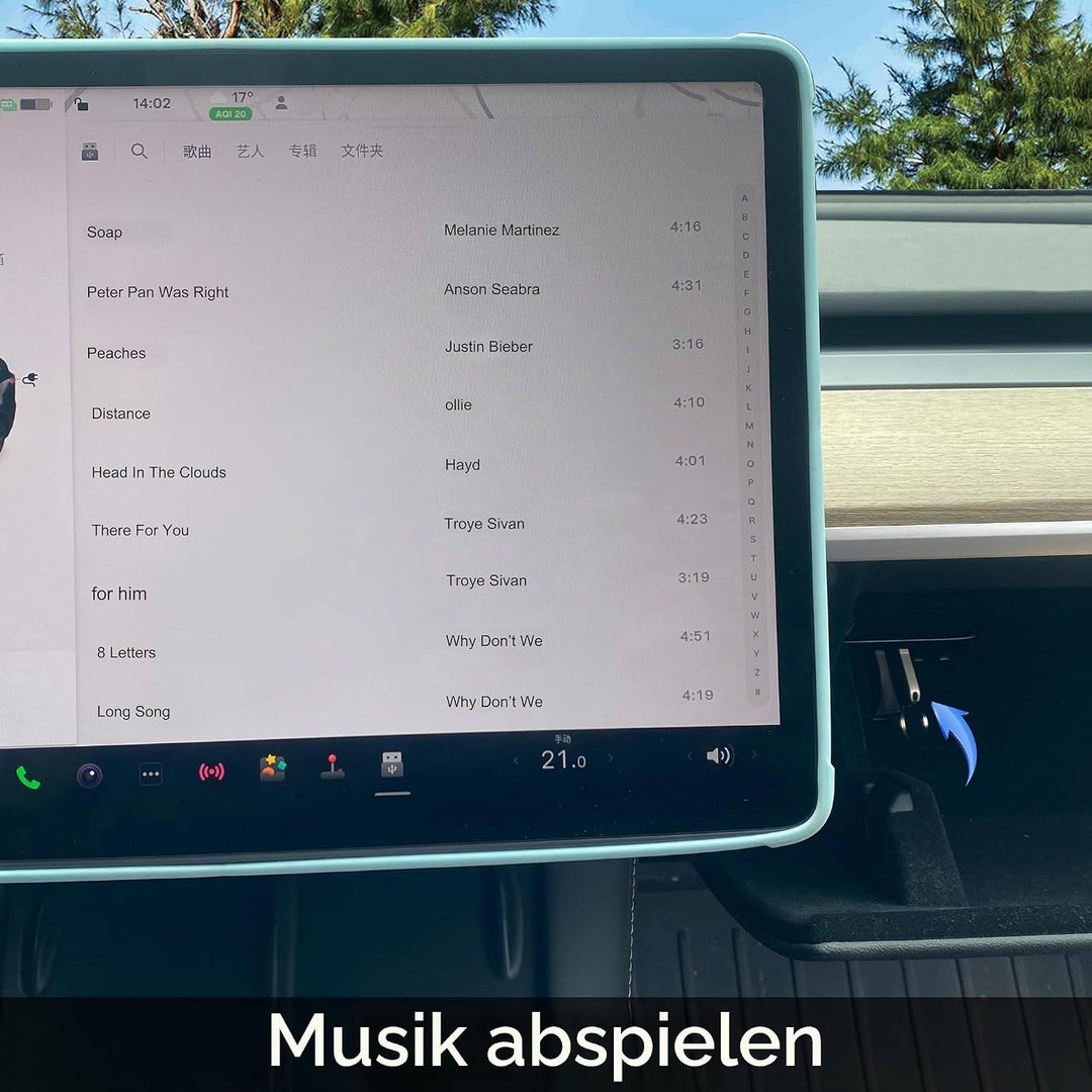 Handschuhfach USB Hub für Tesla Model Y 2021-2024 Model 3 2021-2023, 4-in-1 Multiport Handschuhbox D