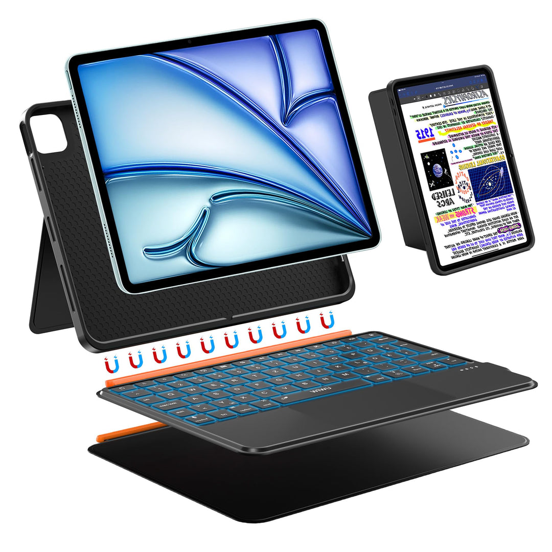WIWU iPad Tastatur Hülle für Air 11 Zoll M4 A16/10 Gen Magnetische Abnehmbare Tasche Tastatur Stände